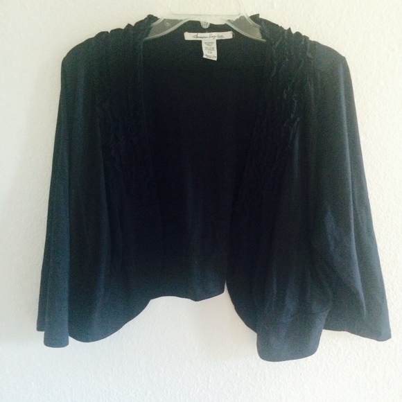 American Rag Cotton ruffled sweater