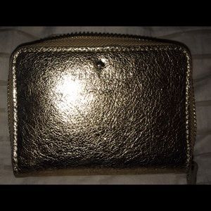 RARE metallic gold kate spade wallet