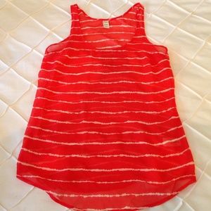 Red white stripe top