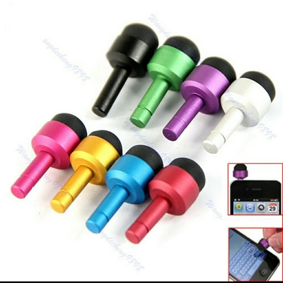 Cellphone Pen Stylus dust cover 8x multicolor