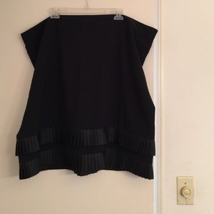 Black ruffled skirt