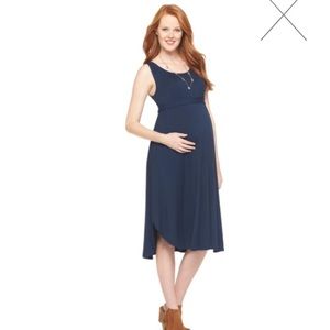 Navy blue sleeveless maternity dress - Liz Lange