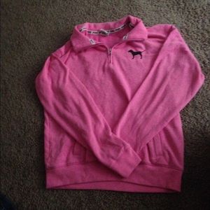 PINK half zip sweatshirt