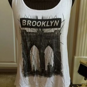 Brooklyn Black and White Chevron Tank Top