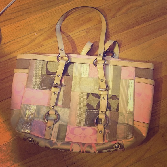 Patchwork Coach Tote Purse
