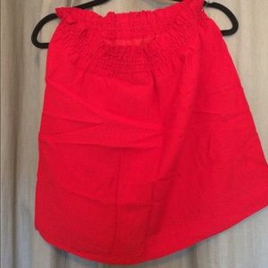 Silk Red Mini Skirt