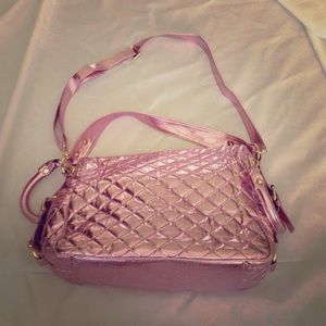 Metallic pink and gold Amrita Singh purse