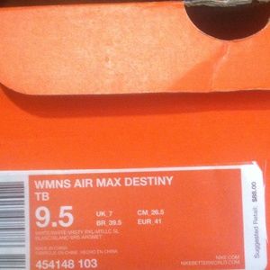 Women's Air Max Destiny TB Size:9.5