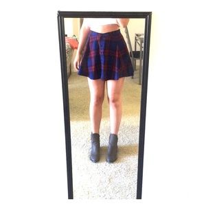 Plaid Button up Skirt