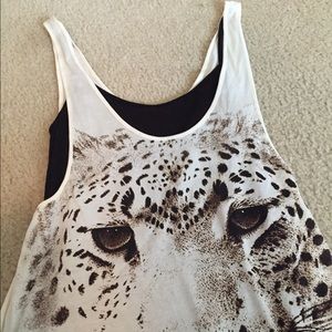 BEBE animal tank shirt