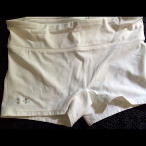 Bright white! UA Running shorts.  NEW!