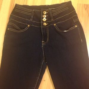 High waisted skinny jeans
