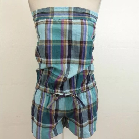 Express plaid romper