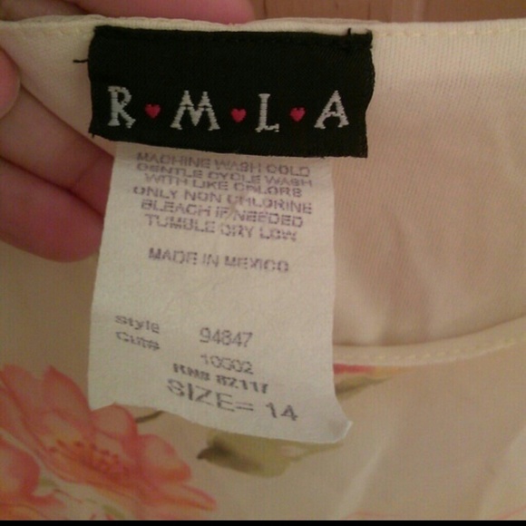 R.M.L.A yellow floral print spring/summer dress - Picture 4 of 4