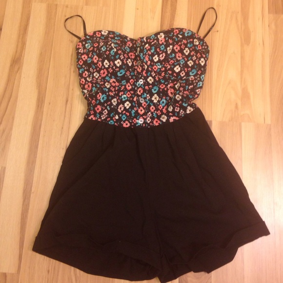Floral bodice romper