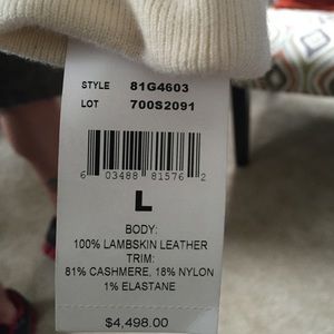 Ralph Lauren collection leather/cashmere jacket