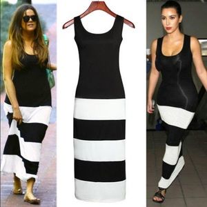 SEXY OFF WHITE SUMMER FITTED MAXI DRESS