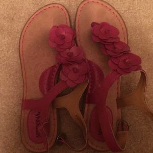 Pink flower shoes