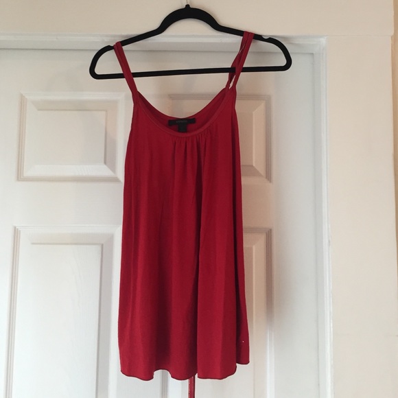 Express Red Knit Tank with Bow - Picture 1 of 4