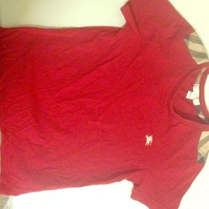 Boys Burberry short sleeve shirt size 7