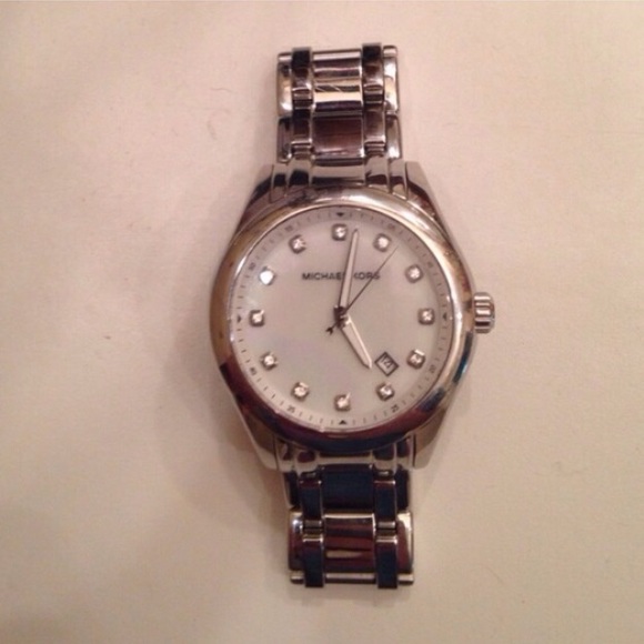 MK silver watch