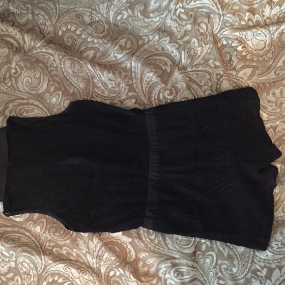 Black Mesh Netting Sheer Romper Jumpsuit - Picture 4 of 4