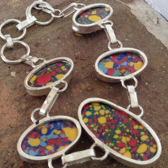 Mosaic Jasper bracelet. - Picture 3 of 3