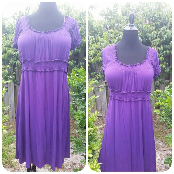 forever Dresses & Skirts - Purple empire waist dress.
