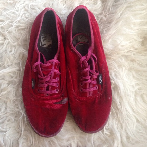 Red Velvet Vans (LOWERED PRICE)
