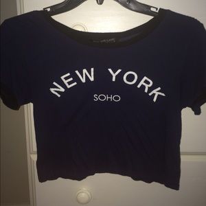 New York soho crop top