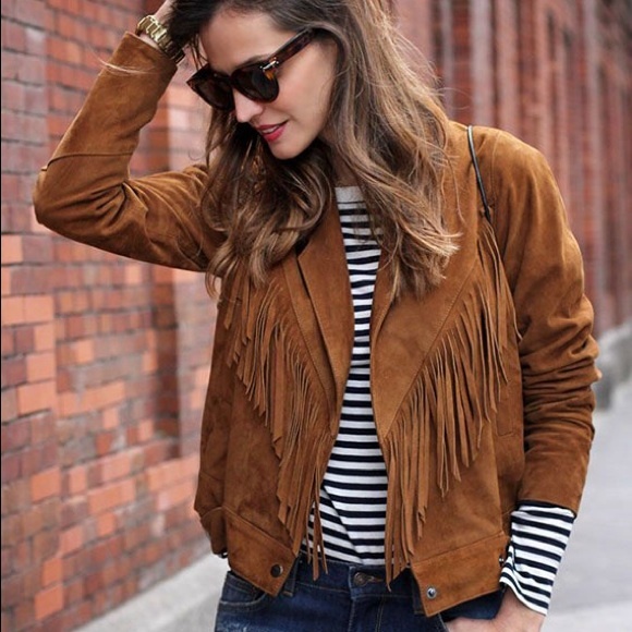 ✨SOLD✨BRAND NEW Suede Fringe Jacket