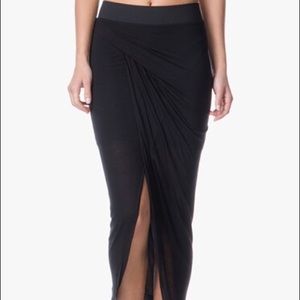 Helmet Lang Slack Jersey Wrap Maxi Skirt size M