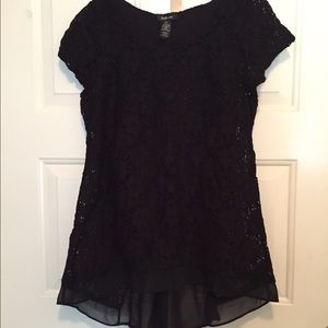 Lace Black Shirt.