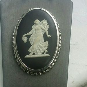 Black Wedgewood Sterling Pendant
