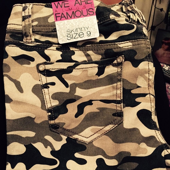 We are almost famous camo skinny jeans