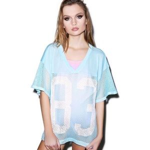 Wildfox Big 83 Mesh Jersey Honolulu Blue