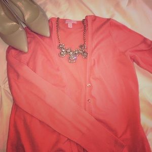 Lilly Pulitzer coral cardigan!