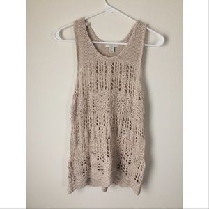 Saint Tropez West khaki/tan sleeveless top