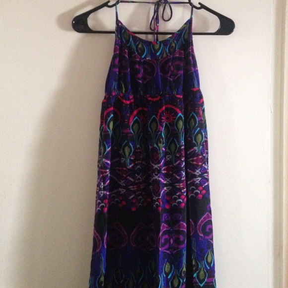 Long printed maxi dress