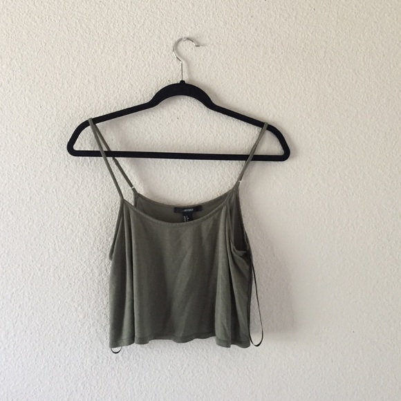 Olive Green Crop top