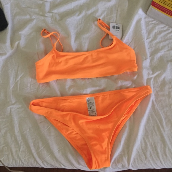 topshop orange bikini