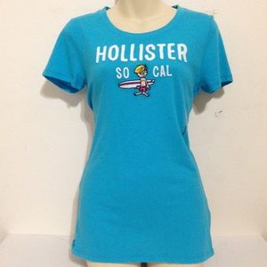 Hollister SoCal Surfer Boy Teal Blue Shirt