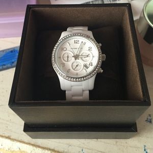 BRAND NEW white Michael kors ceramic watch