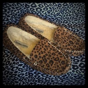 Cheetah slippers- trade for pagestephens