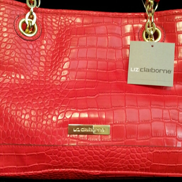 SOLD!!!   Coral Liz Claiborne Handbag