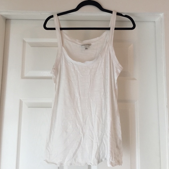 Banana Republic White Knit Slub Tank