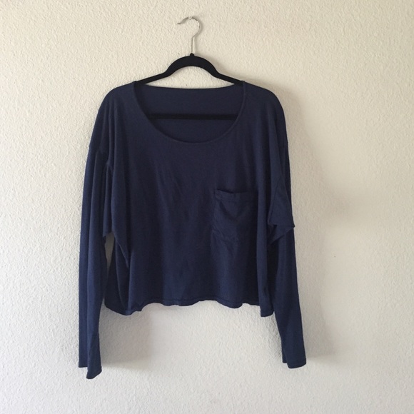 American Apparel Long Sleeve Pocket Tee