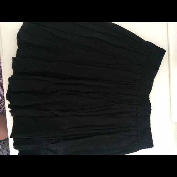 black mini skirt