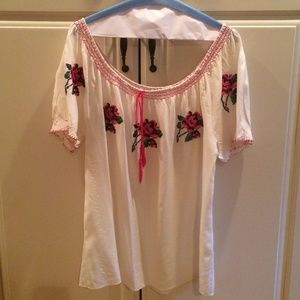 Joie Embroidered Top - Size S