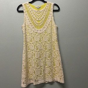 Lace Dress cream/yellow